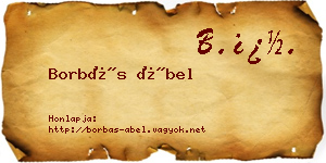 Borbás Ábel névjegykártya