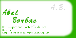 abel borbas business card